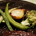 神戸牛炉窯焼ステーキ 雪月風花 北野坂 - 焼き野菜