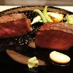 神戸牛炉窯焼ステーキ 雪月風花 北野坂 - 神戸牛サーロイン＆ランプの炉窯焼きステーキ