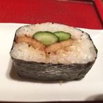 勢揃坂 蕎 ぎん清 - 穴子と胡瓜の巻き寿司