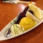 海鮮料理 吾作どん  - H.28.9.4.夜 デザート盛り合わせ