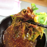 つけ麺　匠 - ネギも浸す