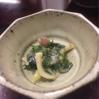 ざくろ 銀座店 - すき焼き(ランチ)に付く いかとネギのぬた和え