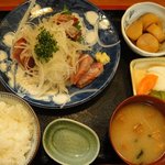 食事処かどや - かつおの刺身定食