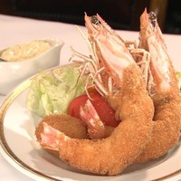 天然活け大車海老のフライ