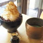 京都祇園あのん - かき氷（きなこ）とお薄のセット　1200円
            