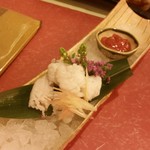 Amiyaki Kappou Yukidaruma Nagomi - 「鱧おとし」、しっかりと旨みが凝縮されている美味しい鱧でした