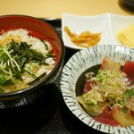 築地寿司清 - づけ鮪と鯛の冷やし出汁がけ