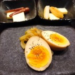 燻製居酒屋　くゆり - 燻製チーズ＆ウィンナー・燻製たまご・燻製笹かま＆チーズ(おつかれさまセット)