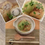 八百亀 - ＜2016／７月夜＞炊き合わせ。新じゃが、煮アナゴ