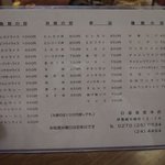 日進食堂 - 店内メニュー