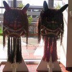 酒盃 - 秋田空港でなまはげのお出迎えだよ。