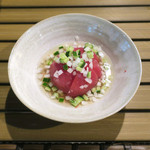 恵比寿 箸庵 - 鮪の削り節で楽しむトマト
