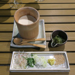 恵比寿 箸庵 - 山形だし添え竹筒奴