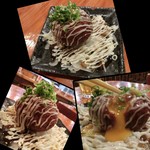 吉鳥 - ＜2016／８月＞つくね黄身ボンボン！　大きなタコ焼きみたいなツクネ。。。中から流れ出す黄身♪