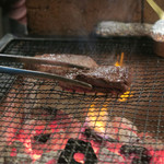 京松蘭はなれ - 炭焼き中～～