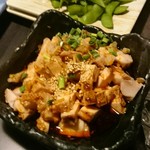 餃子専門店 黒龍 - 枝豆と四川風バンバンジー