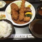 Ton - 小エビフライとヒレカツ定食