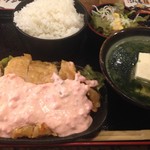 Saga Ke Mmitsu Semura Fumoto Akadori - チキン南蛮定食