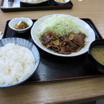 沖縄とんてきのこぶた - 駒焼き定食(970円）