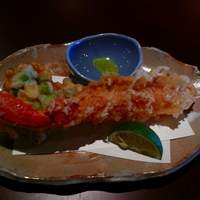 日本料理 みゆき - ズワイガニの天ぷら、玉蜀黍と枝豆のかき揚げ