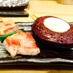 Teppan Jinja - 三元豚＆シイタケ肉詰め!!マヨはいらない…