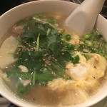 炭火焼肉 ぐら - 具沢山の「玉子スープ」〜♫（2016.9）