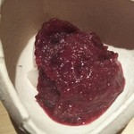 神保町 傳 - （2016/9　訪問）無花果シャーベットの下には梨。