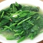 龍華 - ビールセットの青菜炒め