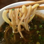 ラーメン･餃子 ハナウタ - 2016年07月】つけ麺、麺のアップ。