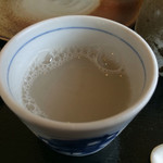 手打そば　稜庵 - 蕎麦湯