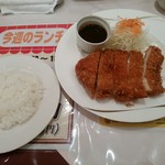 洋食キッチン シャトー - 【2016.9.8(木)】今週のランチ(チキンカツ＋サラダバー＋スープ＋ライス)1,0260円