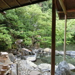 あさば - 2016年8月：野天風呂…洗い場は２つ蛇口があるだけでアメニティなどは置いていません（ほかのお風呂にはあります）