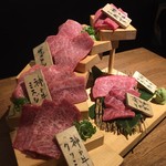 炭火焼肉・にくなべ屋 神戸びいどろ - 肉階段＼(^o^)／ 