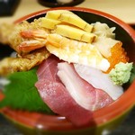 魚屋の居酒屋 魚錠 - 海鮮丼のネタ