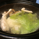 う越貞 - クエと松茸の鍋