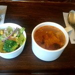 イデカフェ - サラダ、スープ付き