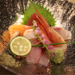 和食バル はれるや - ◉2016/09/04/SUN @造里　旬のお造り3点盛り合わせ