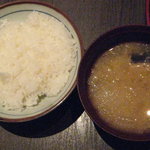 Ginza Hakobune - ご飯とあら汁