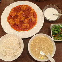 全家福 新館 - ランチ：エビのチリソース炒め　1,100円