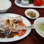 中華厨房 久華 - 新サンマの唐揚げ　醤油だれがけ　定食