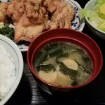 雛どり - 唐揚げ定食　2016.9