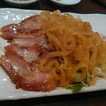 香港料理 蘭 - クラゲとチャーシュー