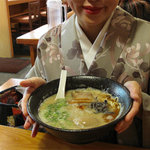 龍の家 - とんこつこく味煮玉子ラーメン800円。つまり、こく味ラーメン650円＋煮玉子150円です。