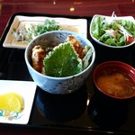 Shain Rodo Mirai - 週替わり和風定食(鶏天丼とだし巻きたまごのしらすあんかけ)