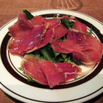 in the Soup. - 生ハム ハモンセラーノ 800円。野菜もセット