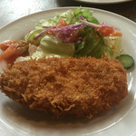 さふらん - 2016年9月。ドライカレーとセットのメンチカツ。