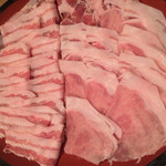 日本酒しゃぶしゃぶ（本醸造） \3,900 の銀座蔵麹豚しゃぶしゃぶ