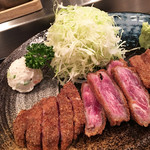 Gyuukatsumotomura - 牛かつ麦飯とろろセット