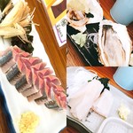 あぶや - 秋刀魚、ホタテ、牡蠣、イカ刺し〜❤️