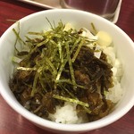 まるきんラーメン - 高菜ネギご飯